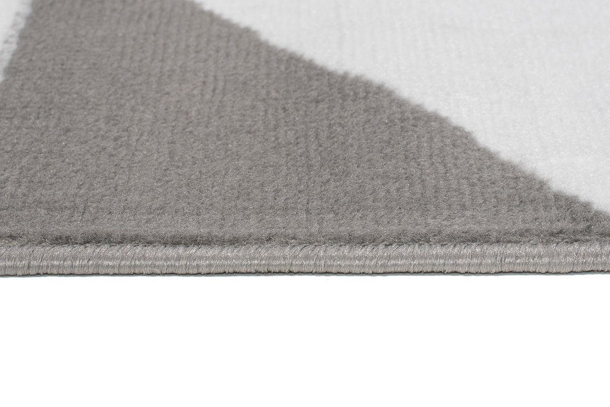 TEPPICH MAYA Weiß Dreiecke Geometrisch 160/230 cm - Weiß, Textil (160/230cm) - Tapiso