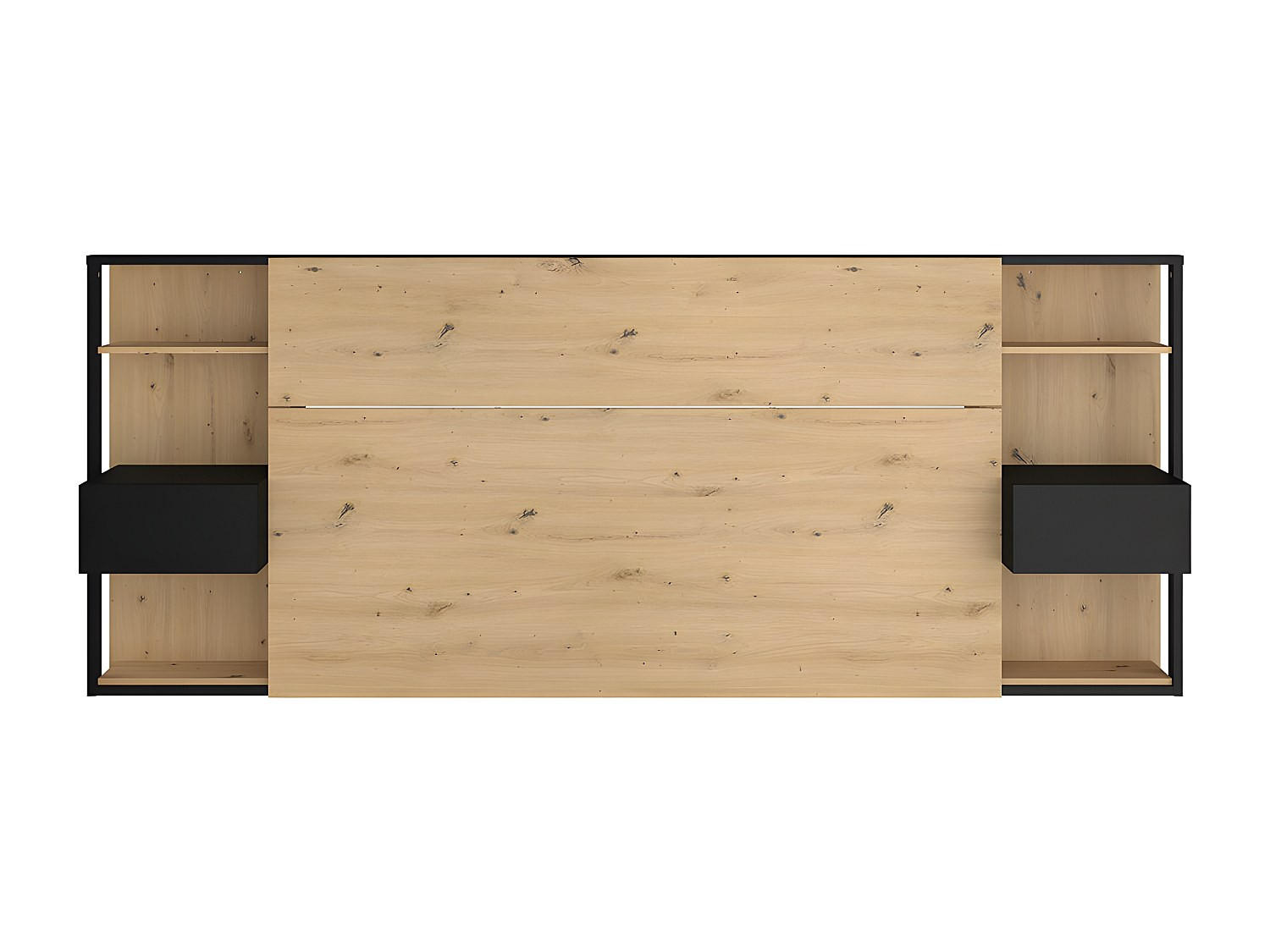 BETTKOPFTEIL - 2 Personen - holz - naturfarben hell Mista - Naturfarben, Holz (255.1/102.6/35.9cm) - Vente-Unique