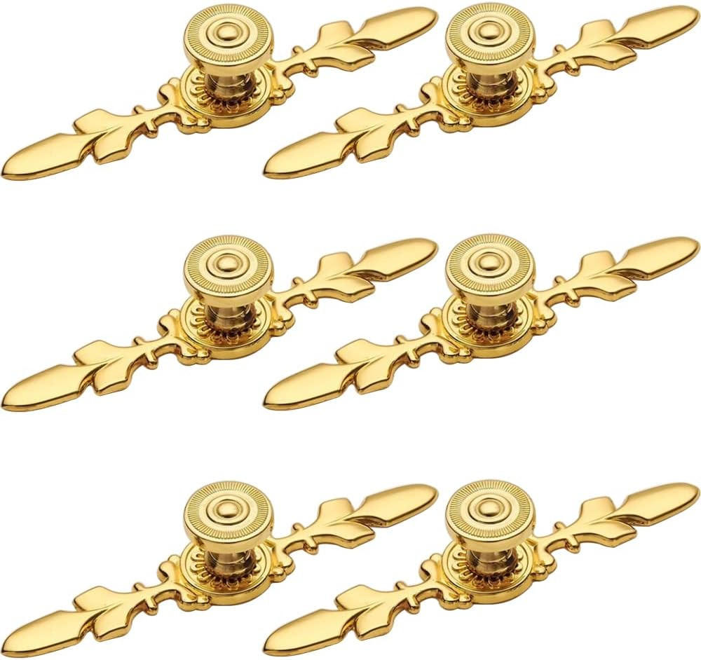 SCHRANKKNOPF 6er-Set - Goldfarben, Metall (2.5/3/12cm)