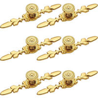SCHRANKKNOPF 6er-Set - Goldfarben, Metall (2.5/3/12cm)