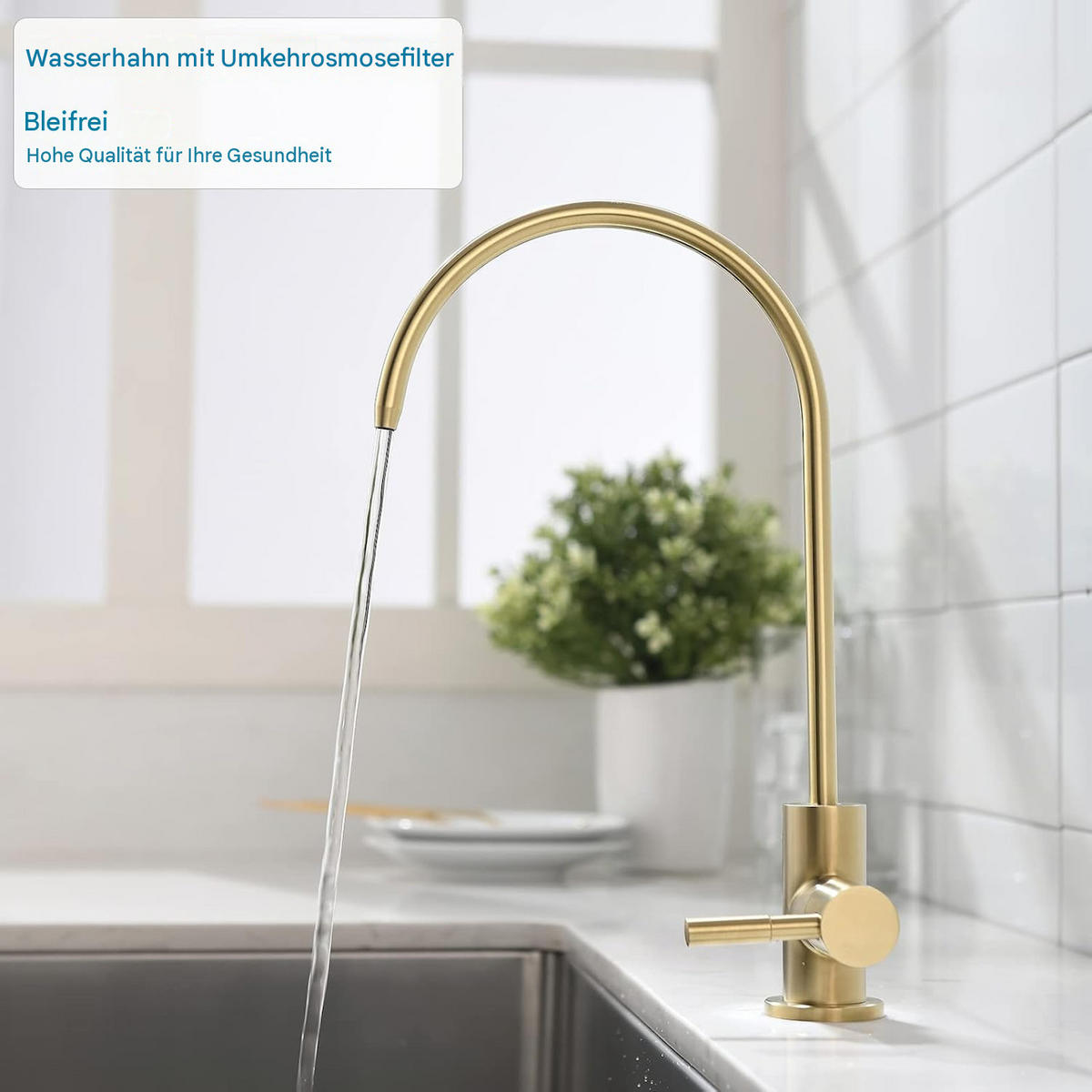 BADARMATUR, 28 x 16 cm, goldener 4-Punkt-Anschluss - Goldfarben, Metall (32/7/20cm) - Vallsero
