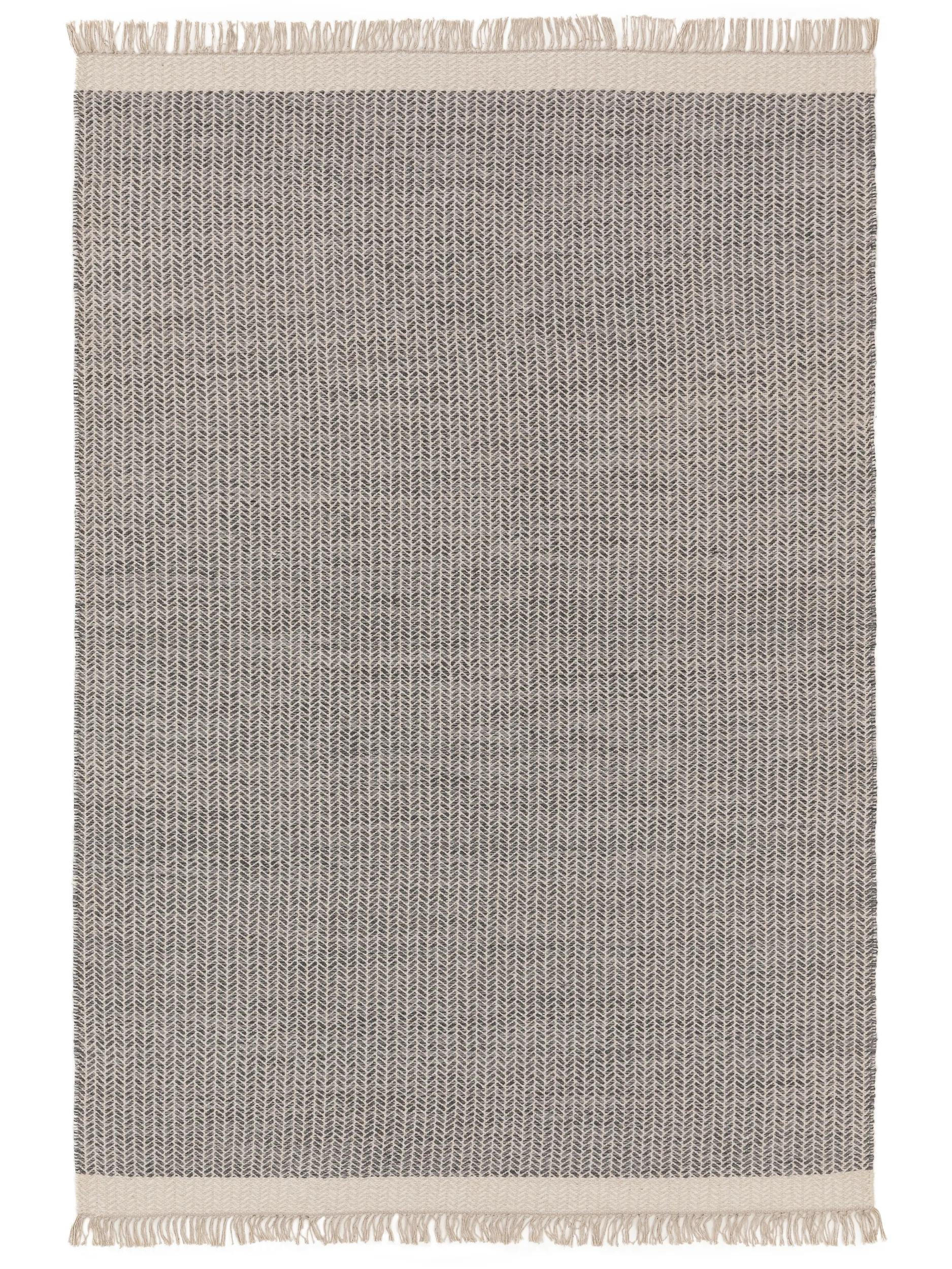 WOLLTEPPICH Kim Grau 160x230 cm - Grau, Textil (160/230cm) - benuta Pure
