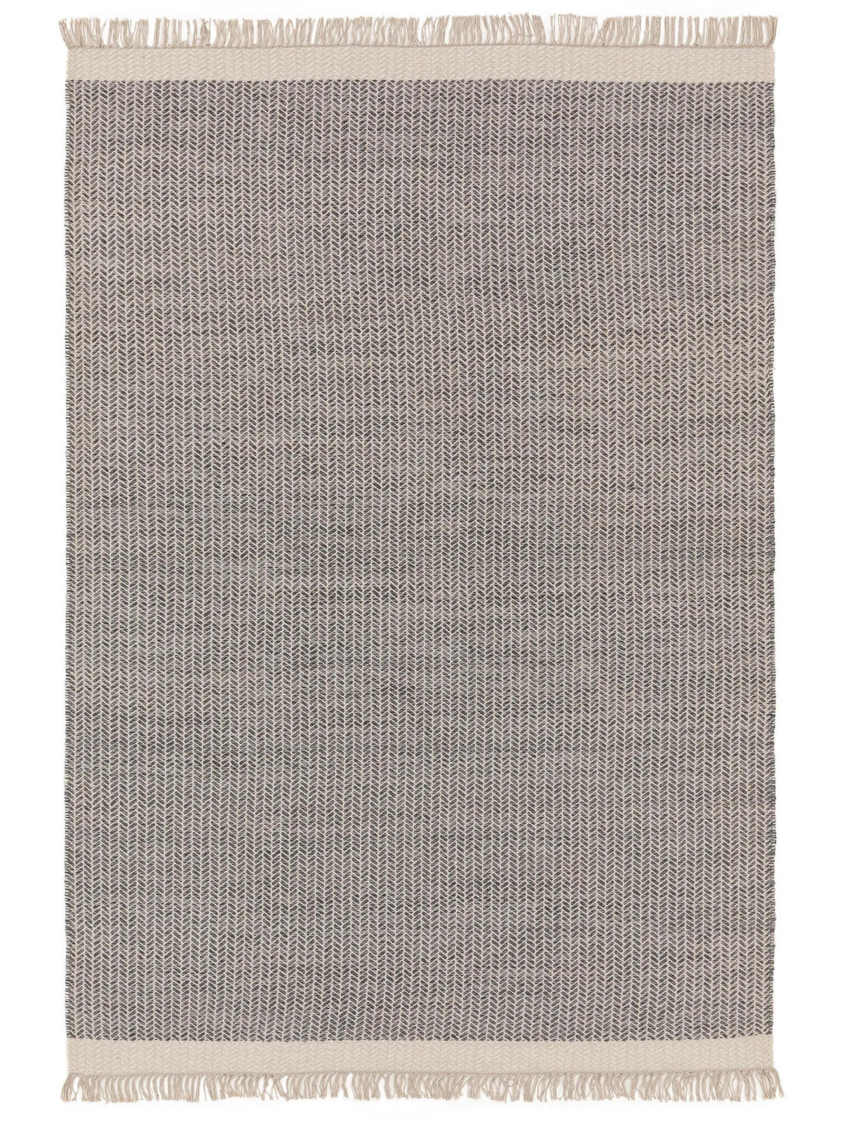 WOLLTEPPICH Kim Grau 120x170 cm - Grau, Textil (120/170cm) - benuta Pure