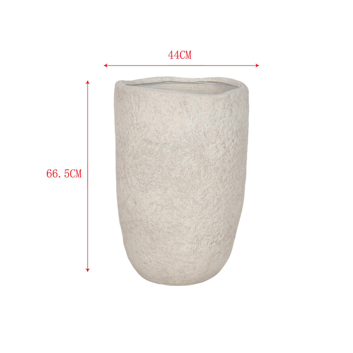 BLUMENTOPF Weiß 66,5/44/44 - Weiß, Stein (66.5cm) - Mobili Rebecca