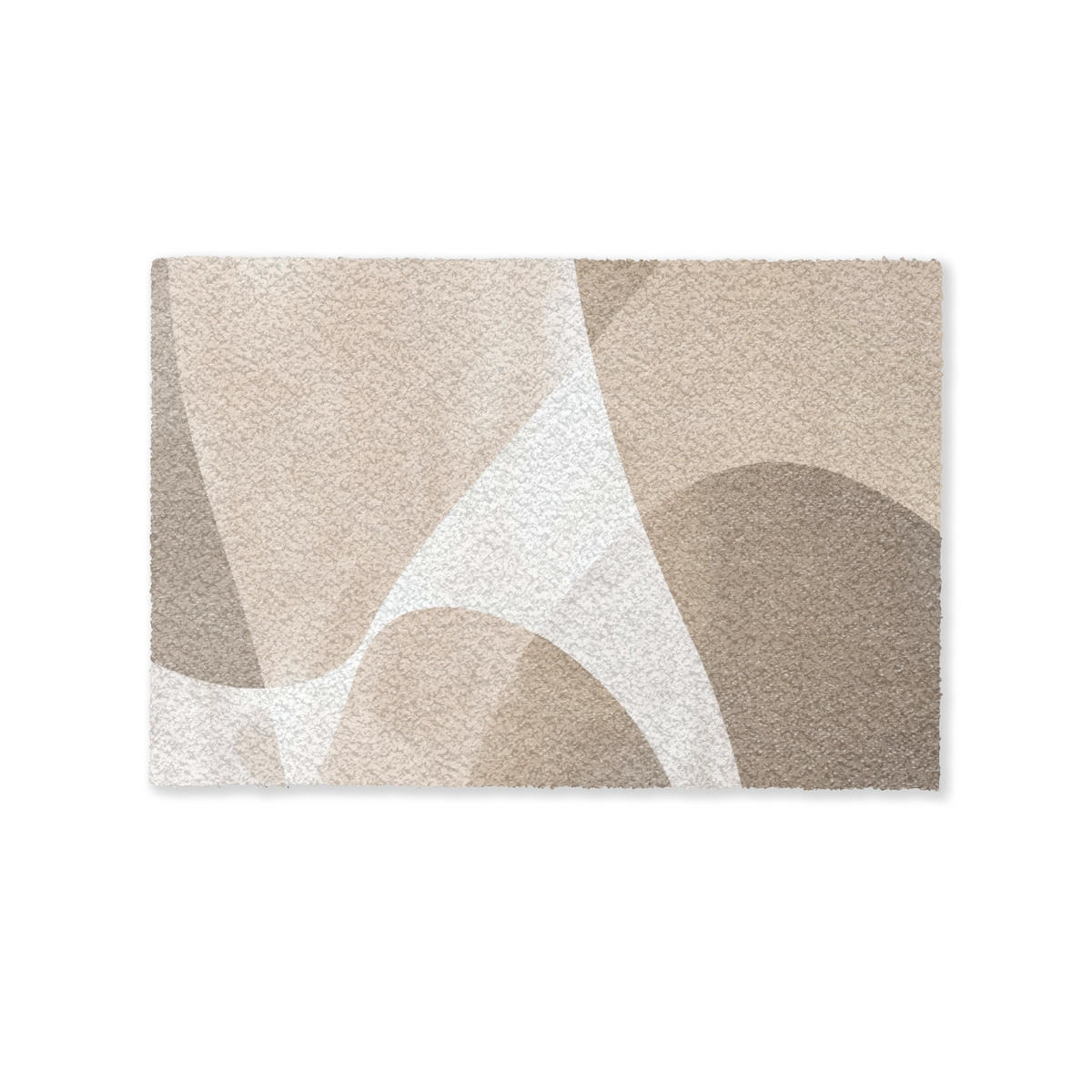 FUSSMATTE Glatte Oberflächen - Harmonisch - Wellenförmig 60x40 cm - Beige, Kunststoff (60/0.4cm) - MuchoWow