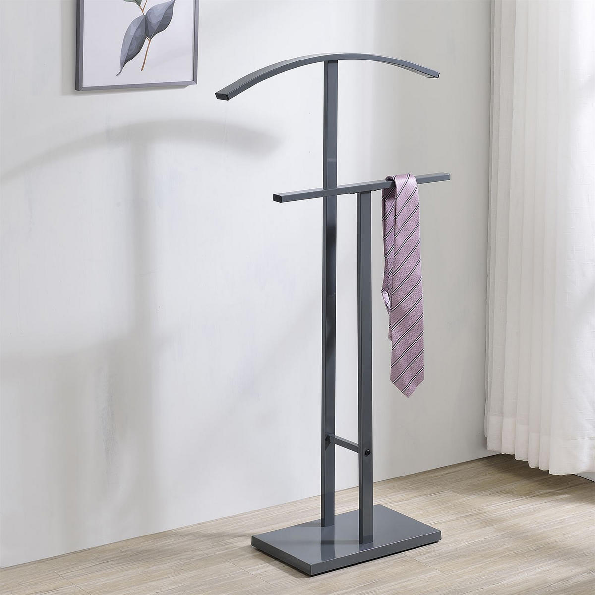 HERRENDIENER SCOTT - Grau, Metall (40/100/20cm) - IDIMEX