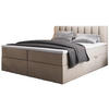 BOXSPRINGBETT PALERMO mit Bettkästen und Bonell Matratze H3 - Beige - 180x200 cm - Beige, Textil (180/200cm) - Trada