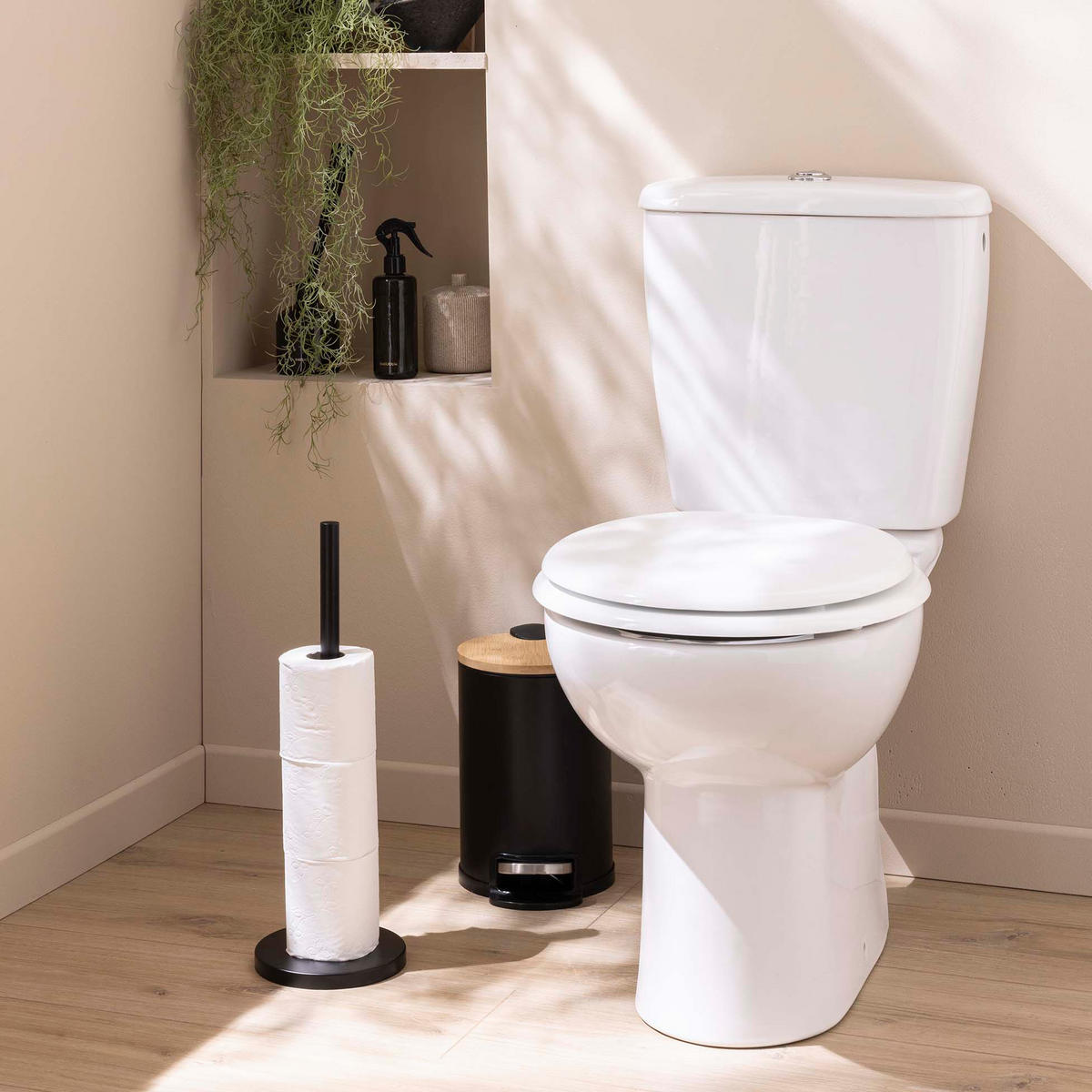 TOILETTENPAPIERHALTER Rilano 43 cm - Schwarz, Metall (15/43/15cm) - Douceur d´intérieur