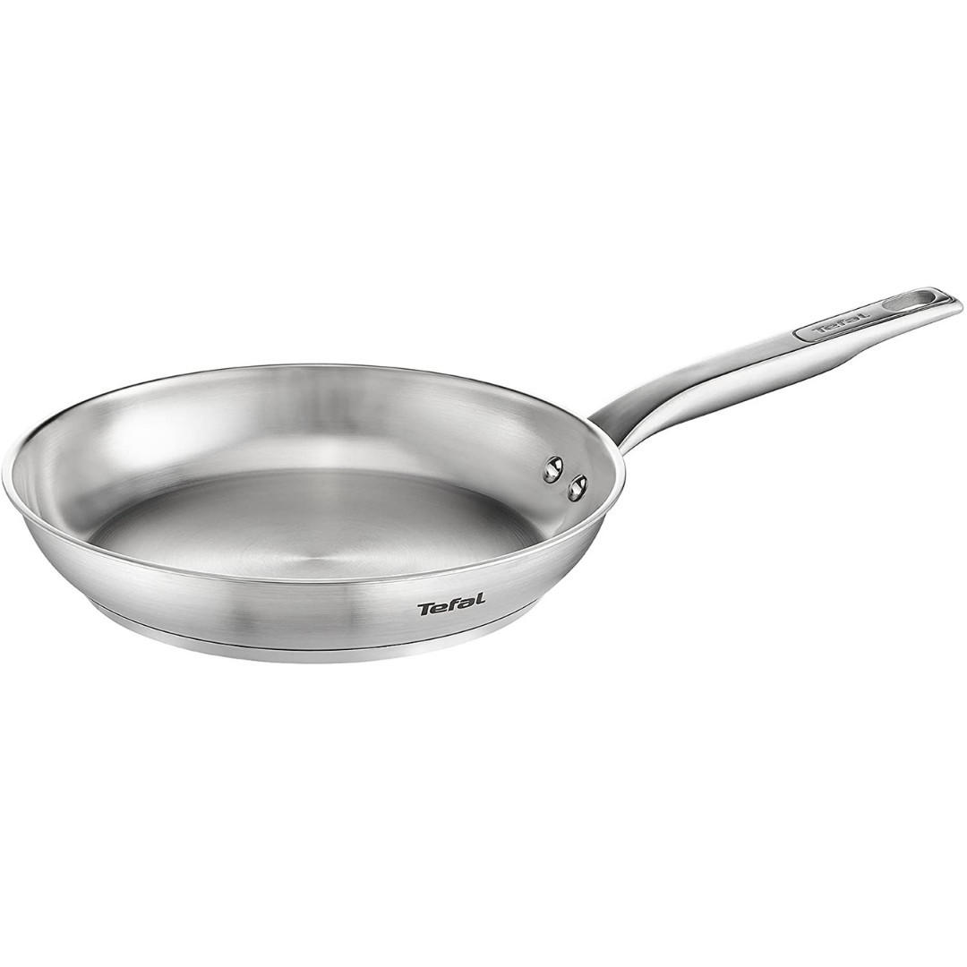 BRATPFANNE Hero 24 cm Edelstahl Antihaft Induktion Silber - Silberfarben, Metall (24cm) - Tefal