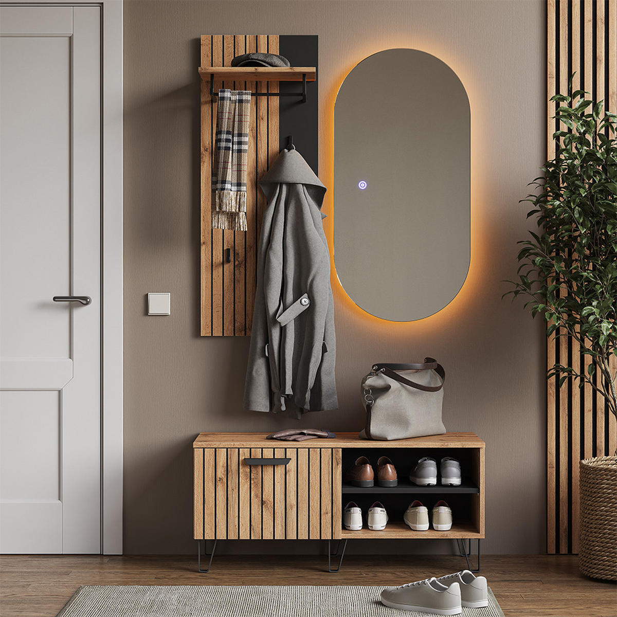 ŠATNÍ SKŘÍŇ Amber Dub Wotan - dub Wotan, kompozitní dřevo (43/110/26.6cm) - Vicco