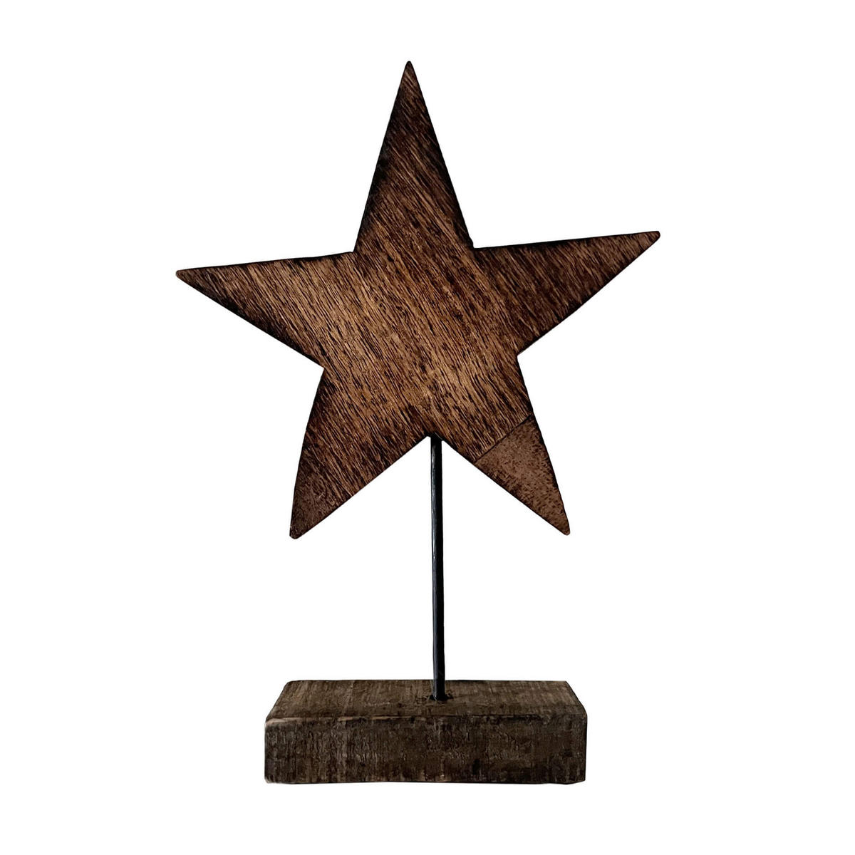 DEKO-STERN Braun 6/21/29 cm - Braun, Holz (6/29/21cm) - Mobili Rebecca