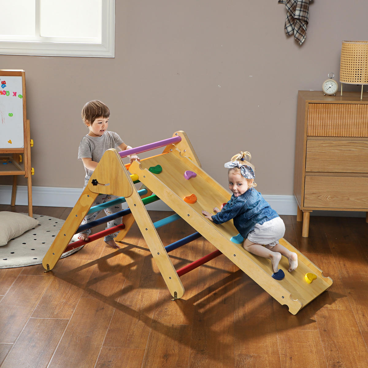 KLETTERDREIECK DE-18392 Bunt - Multicolor, Holzwerkstoff (64.5/147cm) - ComfortXL