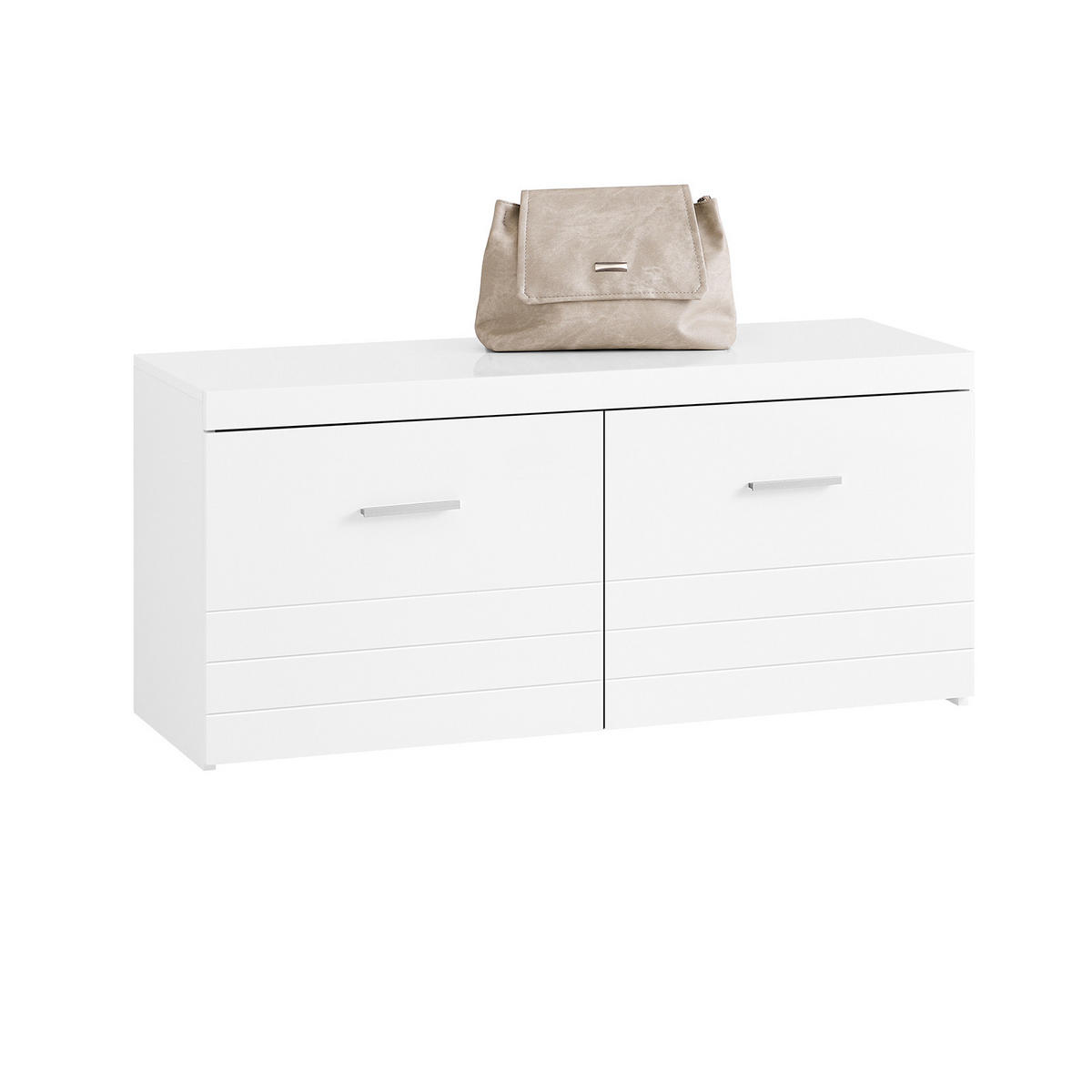 SCHUHBANK Weiß - Weiß, Holzwerkstoff (100/45/35cm) - SoBuy