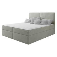 BOXBETT Claire - Hellgrau/Schwarz, Holz/Kunststoff (140/200cm) - MIRJAN24