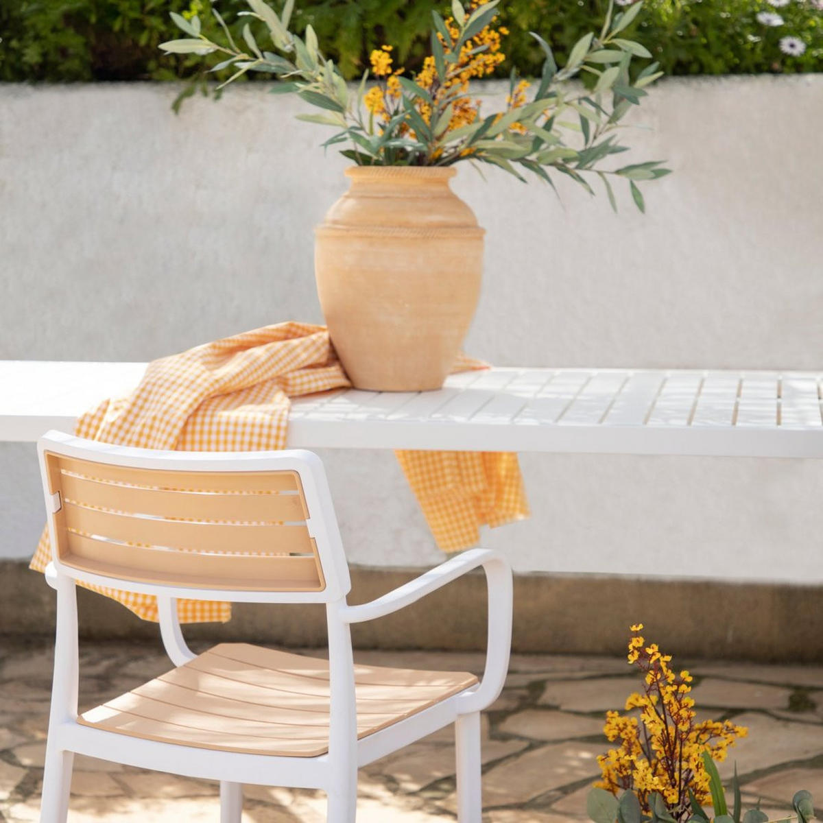 STUHL FÜR DRAUSSEN Hilda Zweifarbig 54 cm x 80 cm - Multicolor, Kunststoff (54/80/54cm)