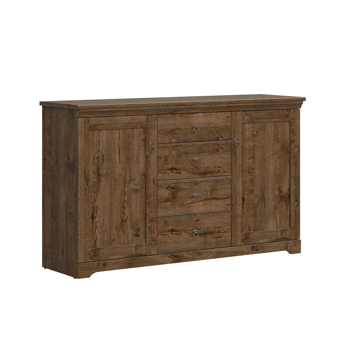 SIDEBOARD Noé Dunkles Holz - Braun, Holzwerkstoff (153/93/44cm) - Petits-meubles