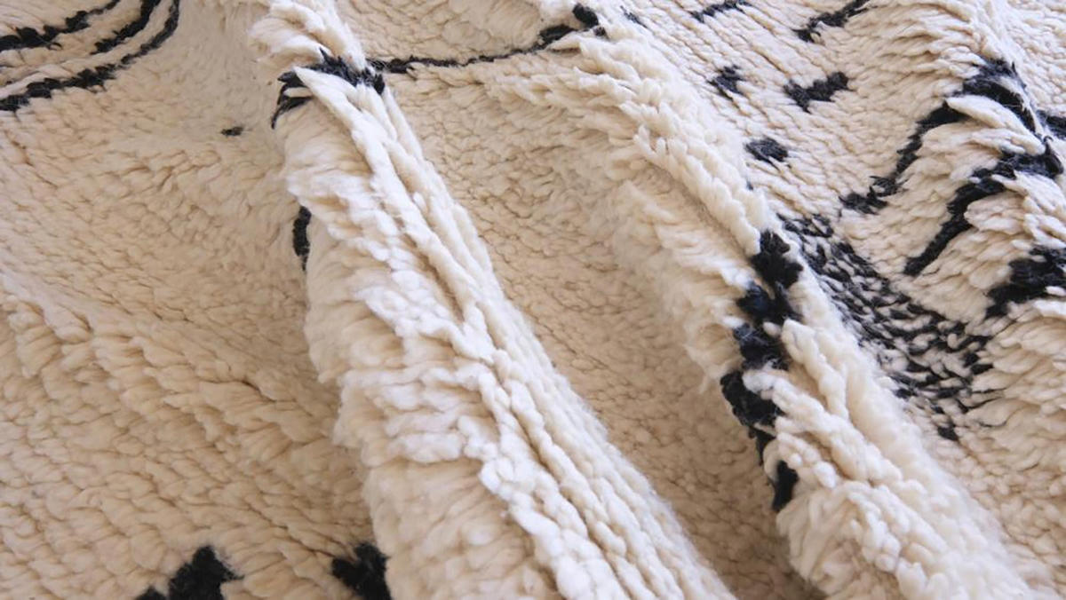 BERBERTEPPICH raffiniert und modern aus reiner Wolle 200x 300 cm - Schwarz, Naturmaterialien (200/300cm) - AFK Living