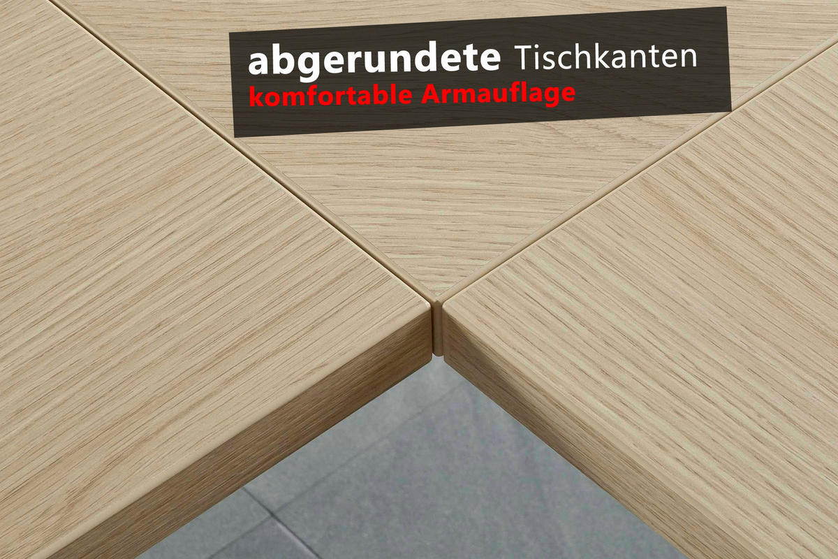 SCHREIBTISCH Serie-O (Mini) 67,2/120/74 cm in Wildeiche/Weiß - Wildeiche/Weiß, Holzwerkstoff (67.2/120/74cm) - bümö