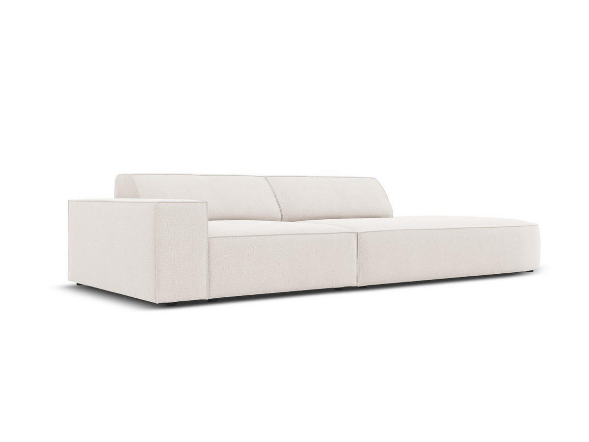RECHTES-SOFA Jodie aus strukturiertem Stoff leichtes beige 3 Sitzplätze - Beige, Textil (102/70/262cm) - Micadoni