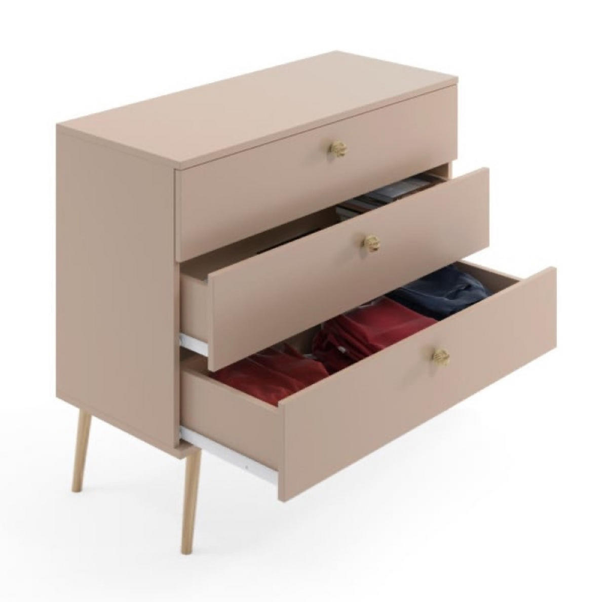 KOMMODE Macchiato Boho Mit Schubladen - Beige, Holzwerkstoff (100/85/41cm) - Sepro Meble