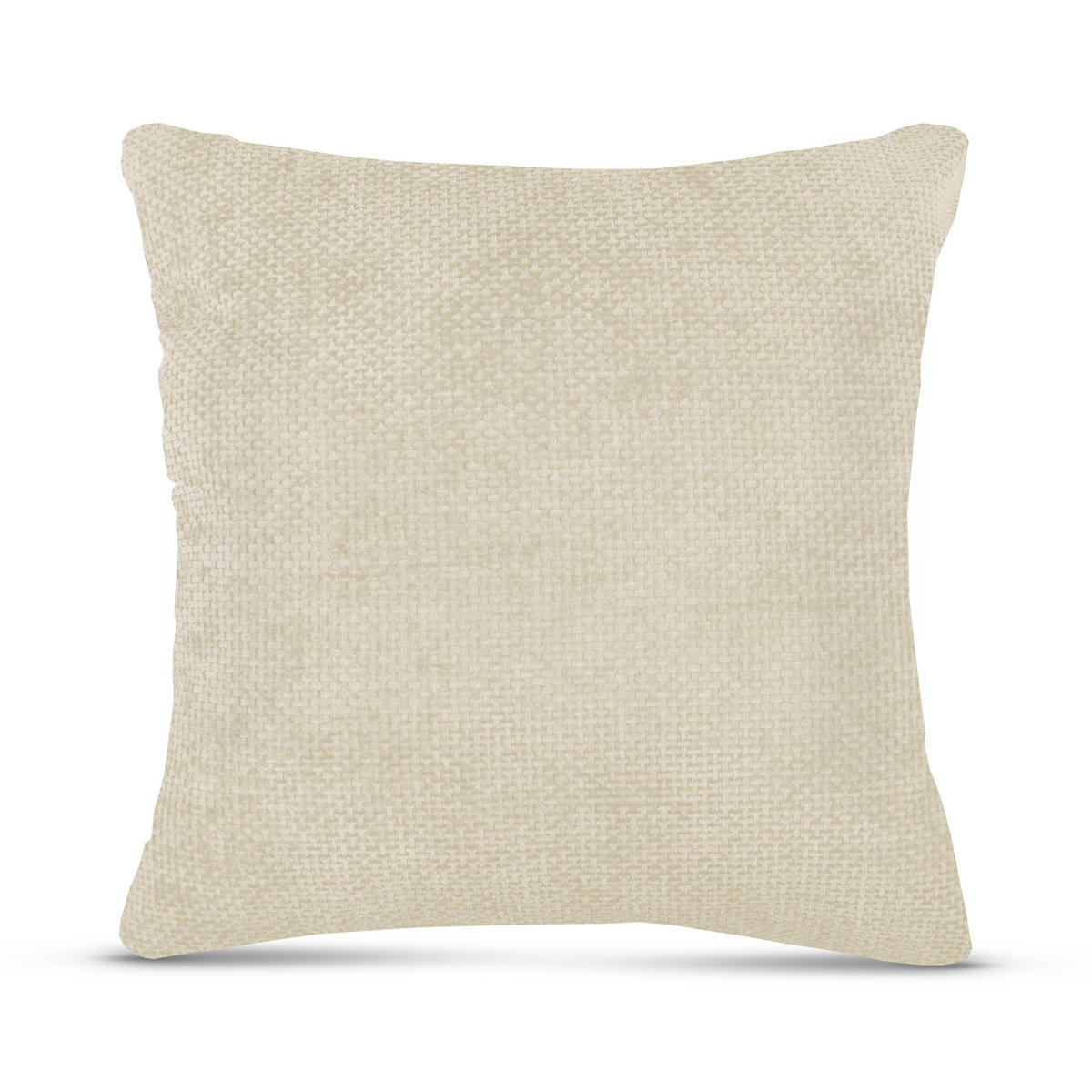 KISSENHÜLLE Chenille Cross 60 cm x 60 cm in Offwhite - Currygelb, Textil (60/60cm) - Bestlivings