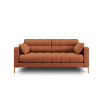 SOFA Mamaia aus strukturiertem Stoff ziegelstein 2 Sitzplätze - Braun, Textil (92/75/152cm) - Micadoni