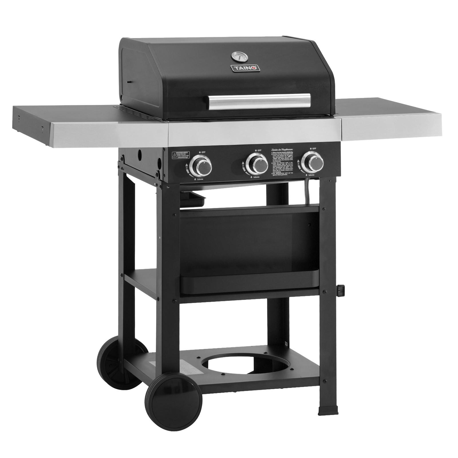 GASGRILL WABAYA 3+0 - Schwarz, Metall (112/103/53cm) - TAINO