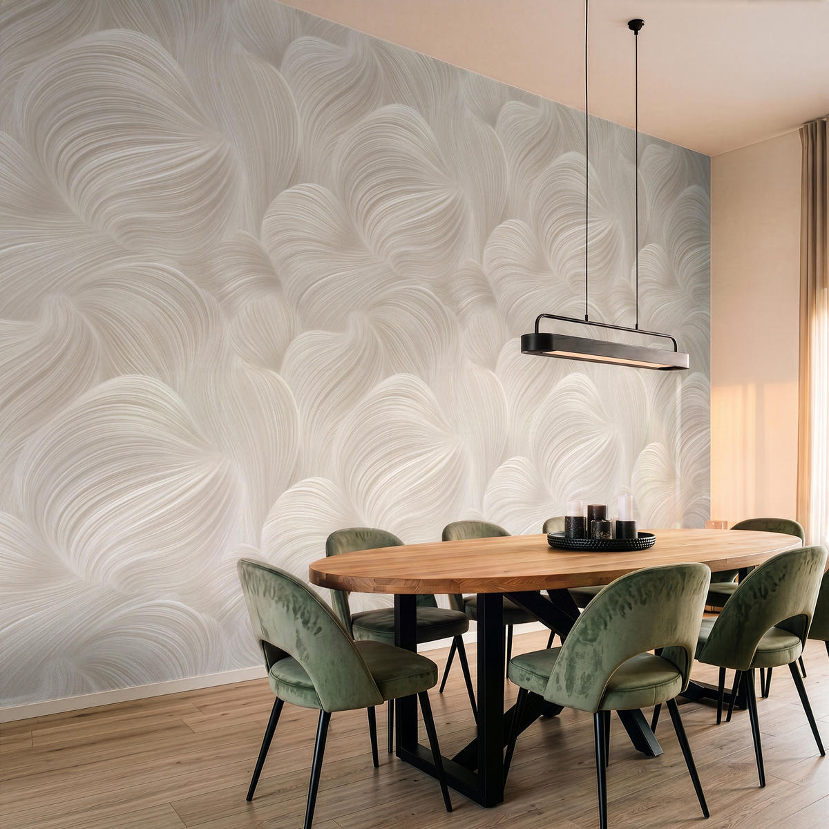 TAPETE - Lines - Ventilator - Beige - 450x280 cm - Creme, Papier (450/280cm) - OnlyWow