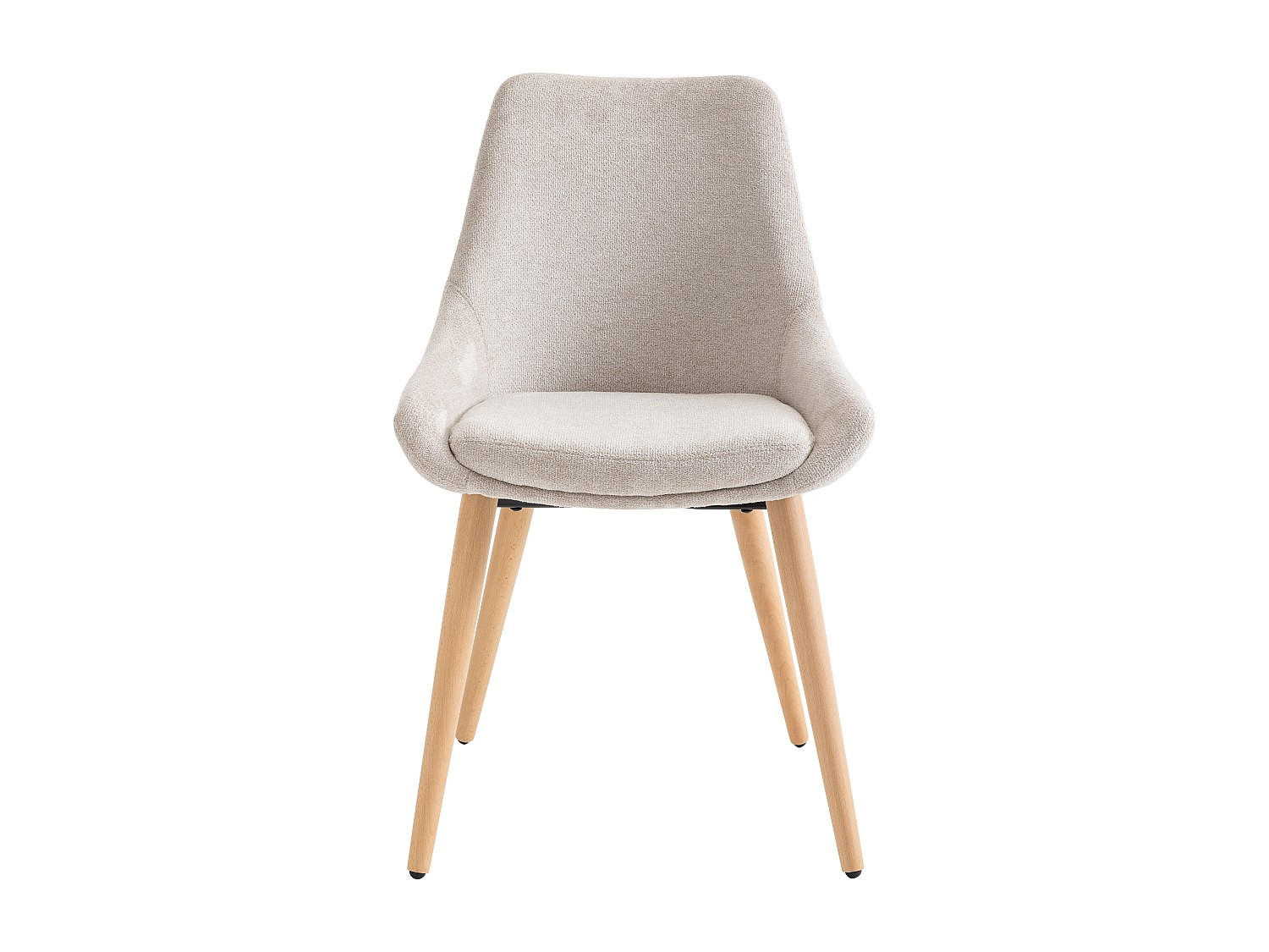 STUHL - 49 cm x 56 cm - Stoff - Beige MASURIE - Beige, Textil (49/85.5/56cm) - Vente-Unique