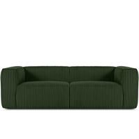 3-SITZER-SOFA FEROX Modern, Cord-Stoff, dunkelgrün - Dunkelgrün, Textil (246/73/96cm) - KONSIMO®