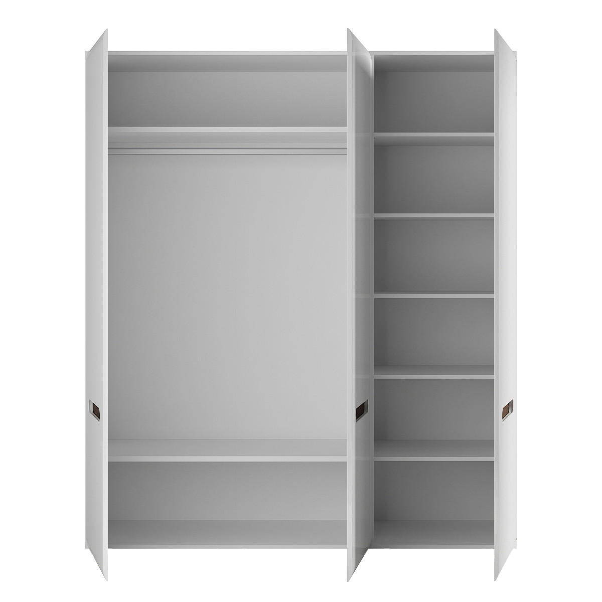 SKŘÍŇ 3DVEŘOVÁ Darrel Bílá - bílá, kompozitní dřevo (180/210/57cm) - Petits-meubles