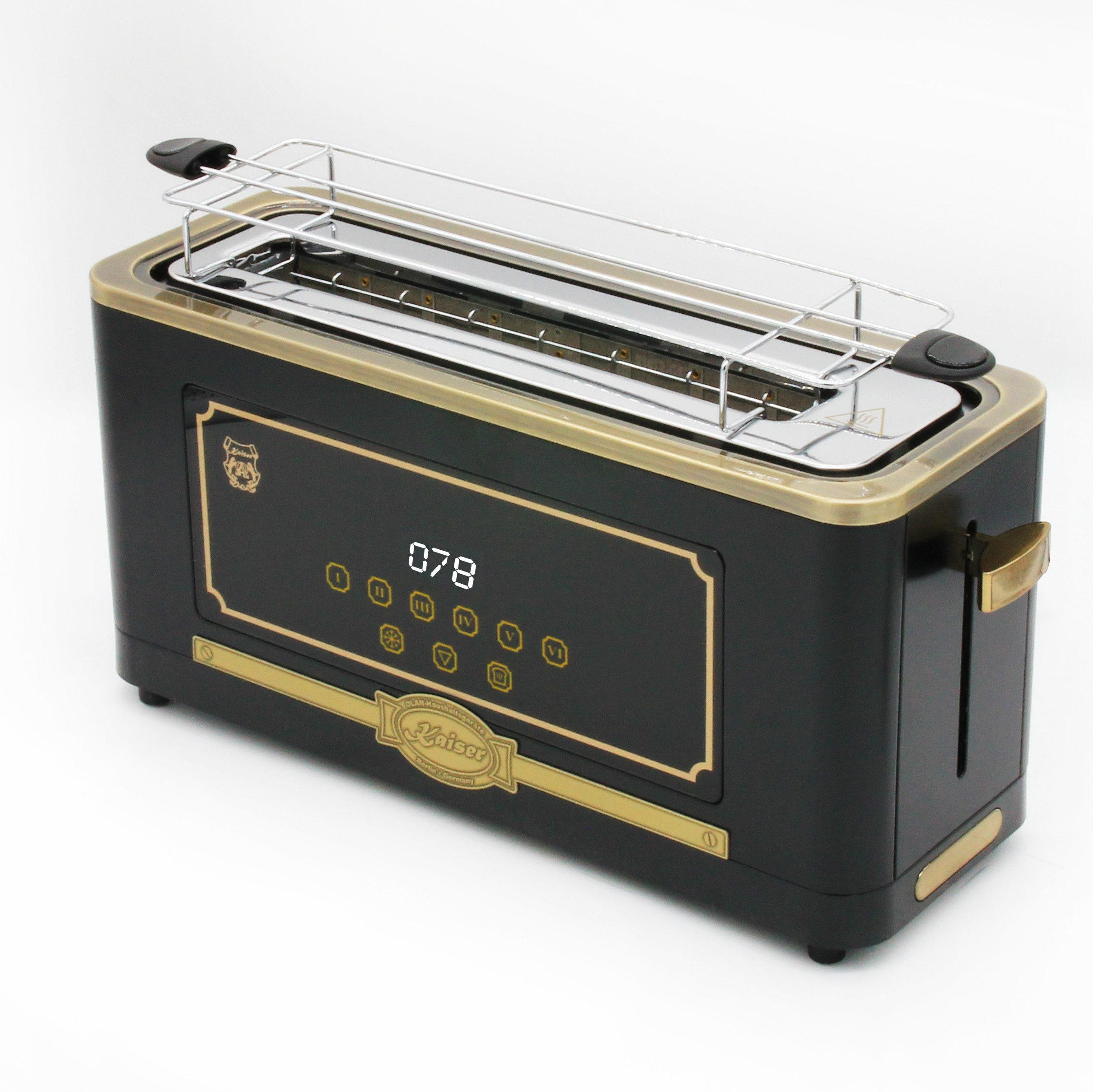 TOASTER T 4000 Em, Anthrazit, 6 verschiedene Toaststufen - Anthrazit, Metall (38.5/18.5/13.1cm) - Kaiser Küchengeräte