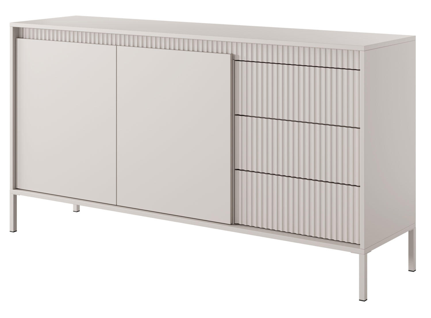 SIDEBOARD Senso beige 154 / 40 / 82cm - Beige, Holz/Holzwerkstoff (154/82/40cm) - Feldmann-Wohnen