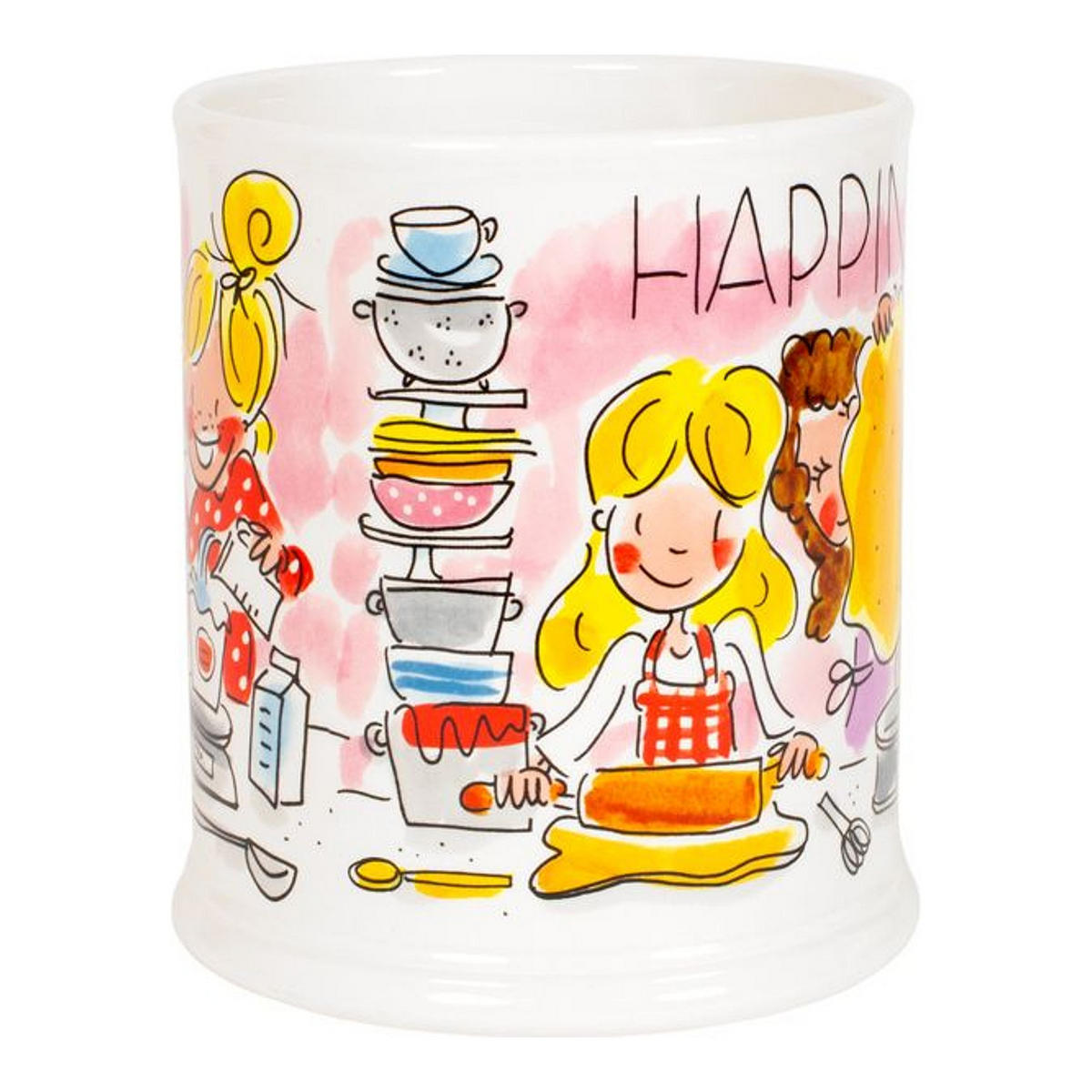 VORRATSDOSE Glück ist hausgemacht in Bunt - 22,5cm - Multicolor, Keramik (16/18.2/16cm) - Blond Amsterdam