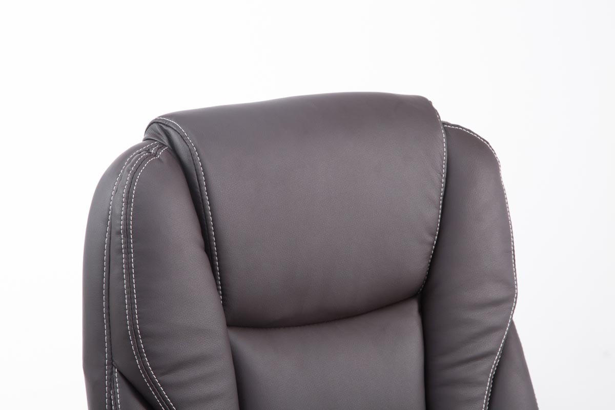 BÜROSTUHL MIAMI 118x68x64 Braun Kunstleder Metall - Braun, Leder/Metall (68/118/64cm) - DELUKE