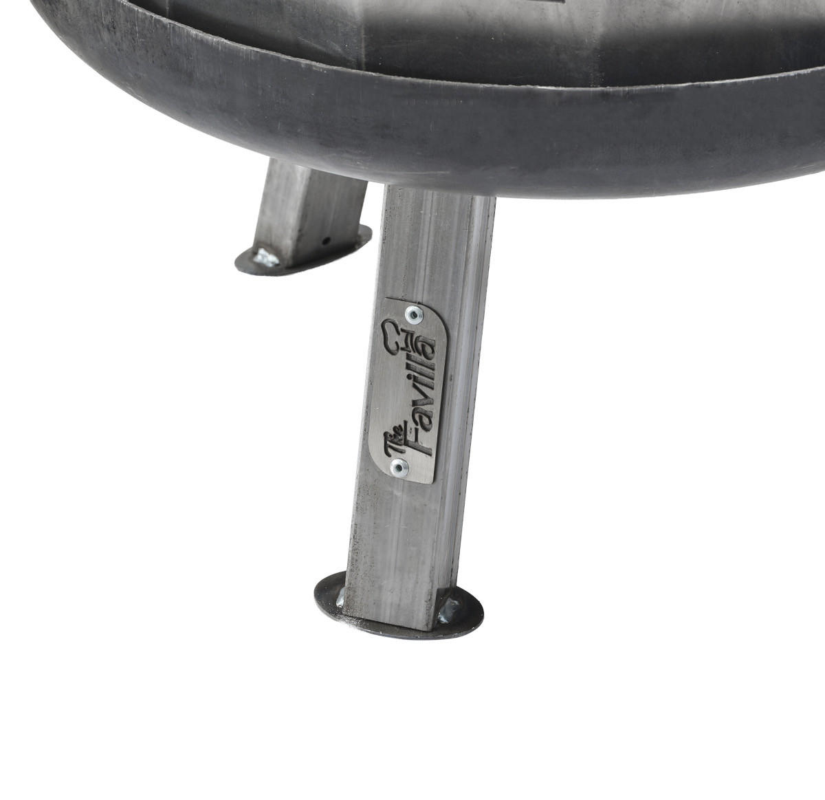 FEUERSCHALE BOMBE BASIC Ø 48 x 48 x 30 cm 8 kg aus Stahl 2,5 mm - Grau, Metall (48/30/48cm) - The Favilla