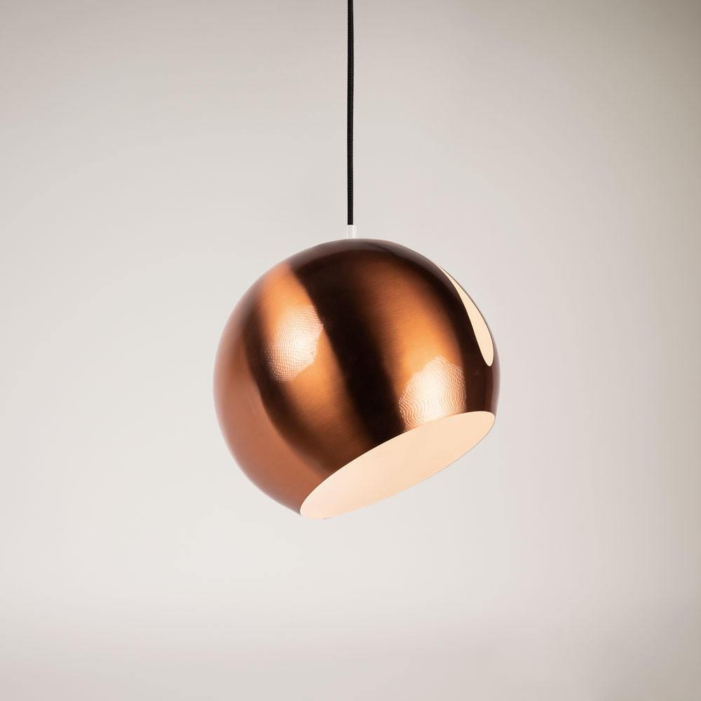 PENDELLEUCHTE Ball Kupfer Ø 30cm - Kupferfarben, Metall (30/30/30cm) - s.luce
