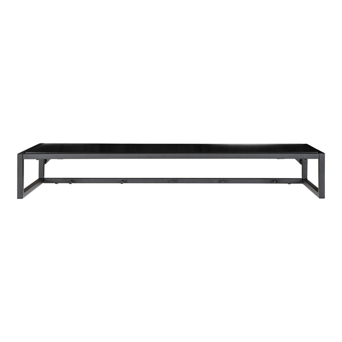 HUTREGAL Vita Stahl, Spanplatte, Melaminfolie Schwarz - Schwarz, Metall (80/28/12cm) - tinkaro