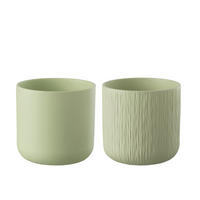 BLUMENTOPF GEN - Keramik - Pistazie - XL - 2er Set - Ø 20,5 cm - Grün, Keramik (20.5/20cm) - J-Line