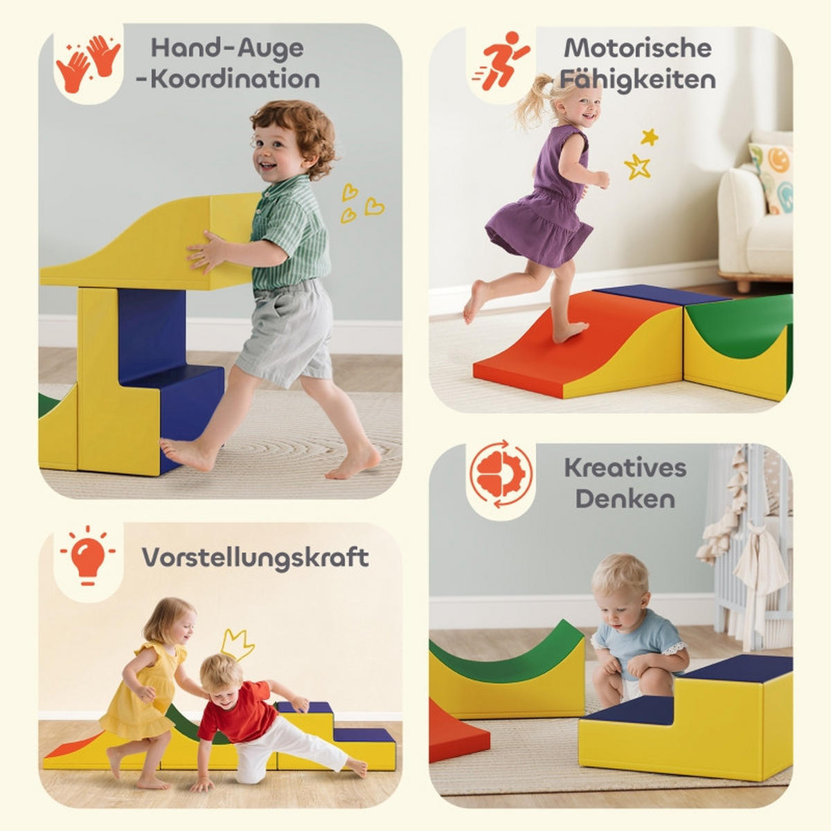 KONSTRUKTIONSSPIELZEUG Bauset Gelb - Gelb, Leder (45.7/20.3/141cm) - Korfee