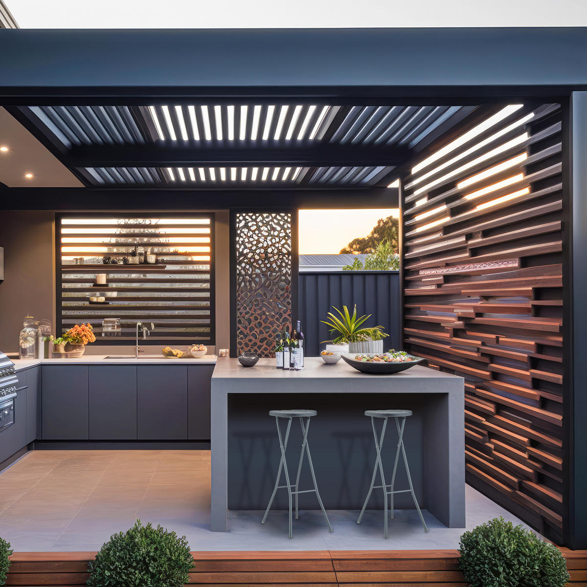 2XBARHOCKER - Grau, Kunststoff/Metall (34/80/45cm) - Relaxdays