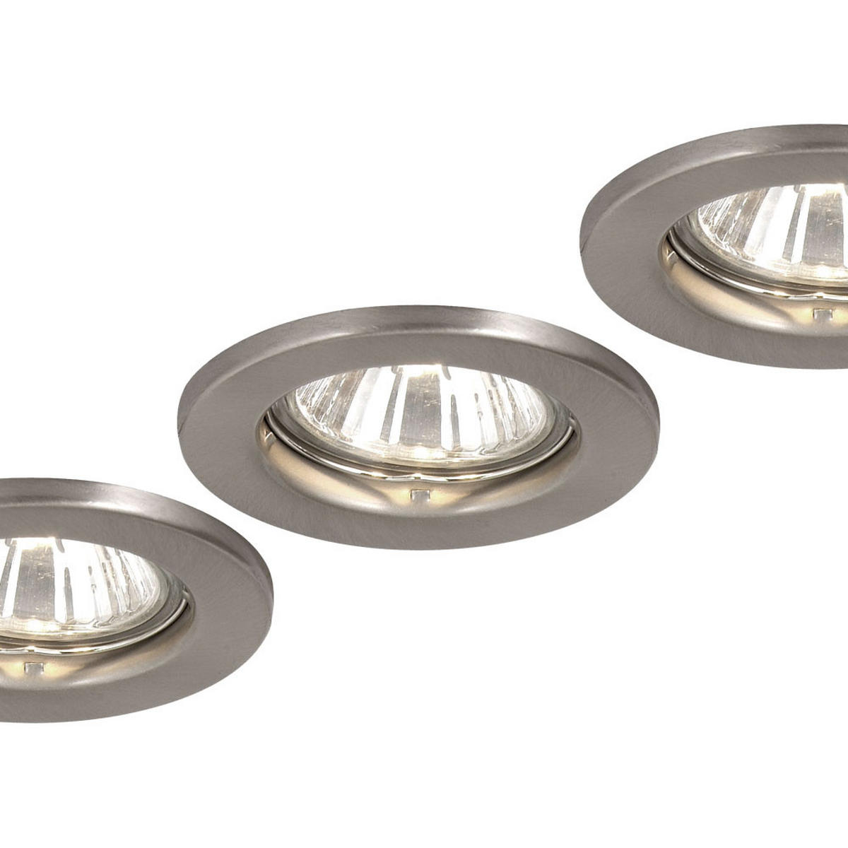 DECKENLEUCHTE Metall Chrom Silber 3er Set - Silberfarben, Metall (8/8/13cm) - Globo Lighting