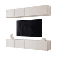WOHNWAND ANGEL I Kaschmir hängend mit LED-Beleuchtung 200 cm - Kaschmir, Holzwerkstoff (200/36/40cm) - Idohome