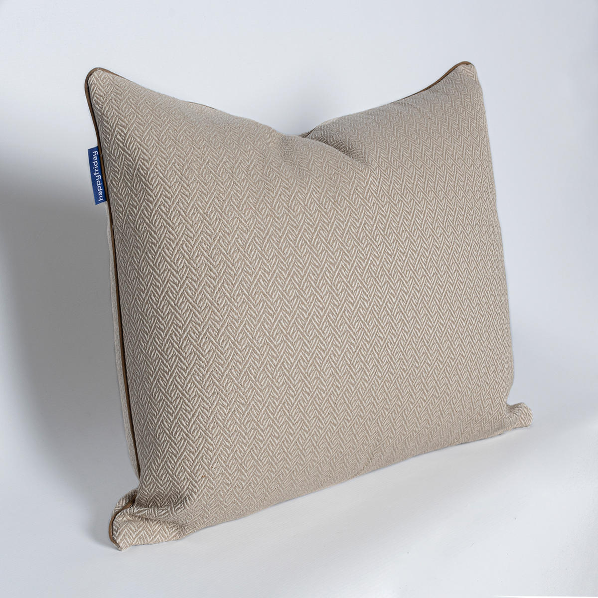 KISSENBEZUG dekorativ herringbone 50x50 cm beige - Beige, Textil (50/50cm) - Happy Friday