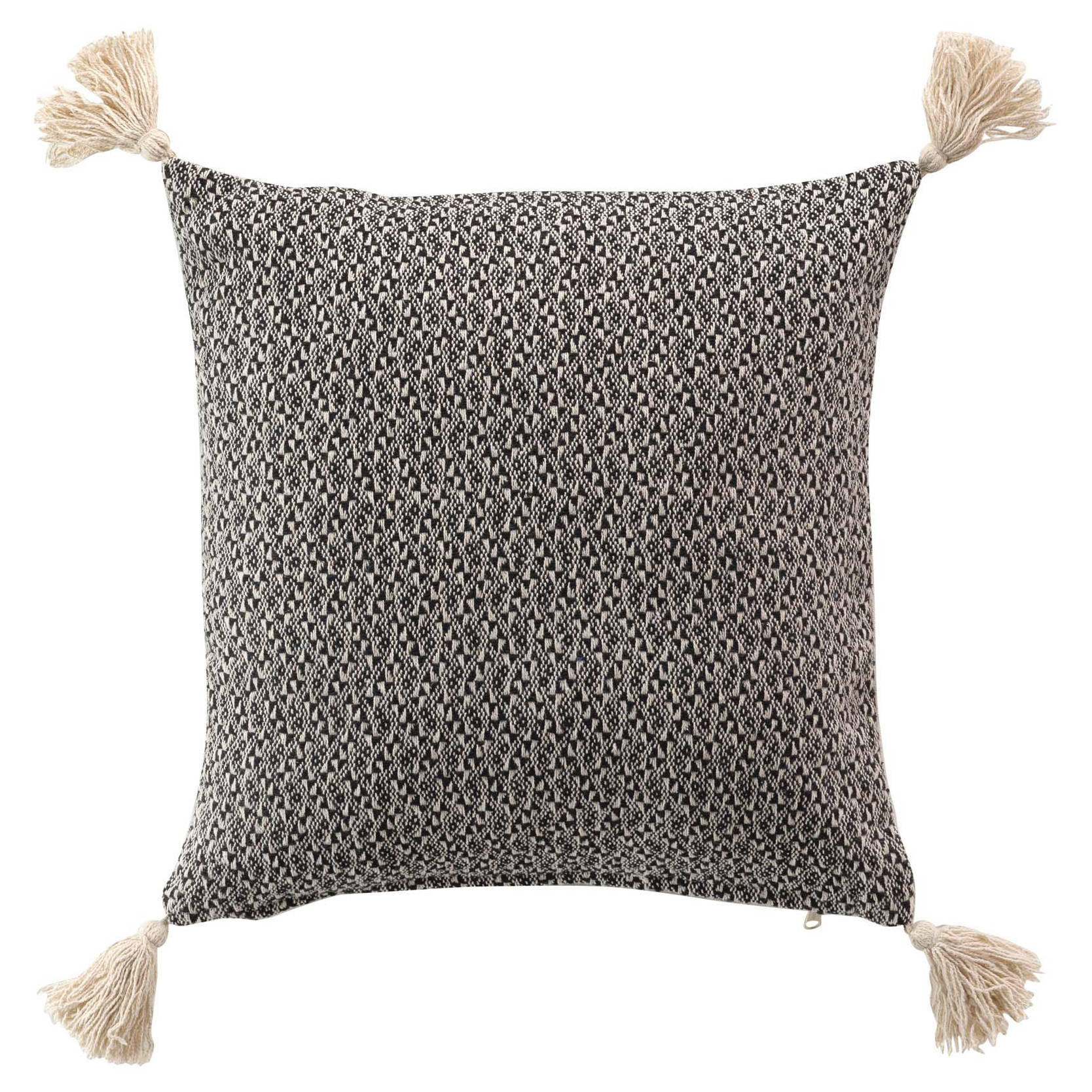 ZIERKISSEN Junon 40/40 cm - Grau, Naturmaterialien (40/40cm) - Douceur d´intérieur