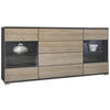 SIDEBOARD Bari Eiche sägerau - Eiche San Remo, Holzwerkstoff (166.5/75.5/35cm) - Vladon