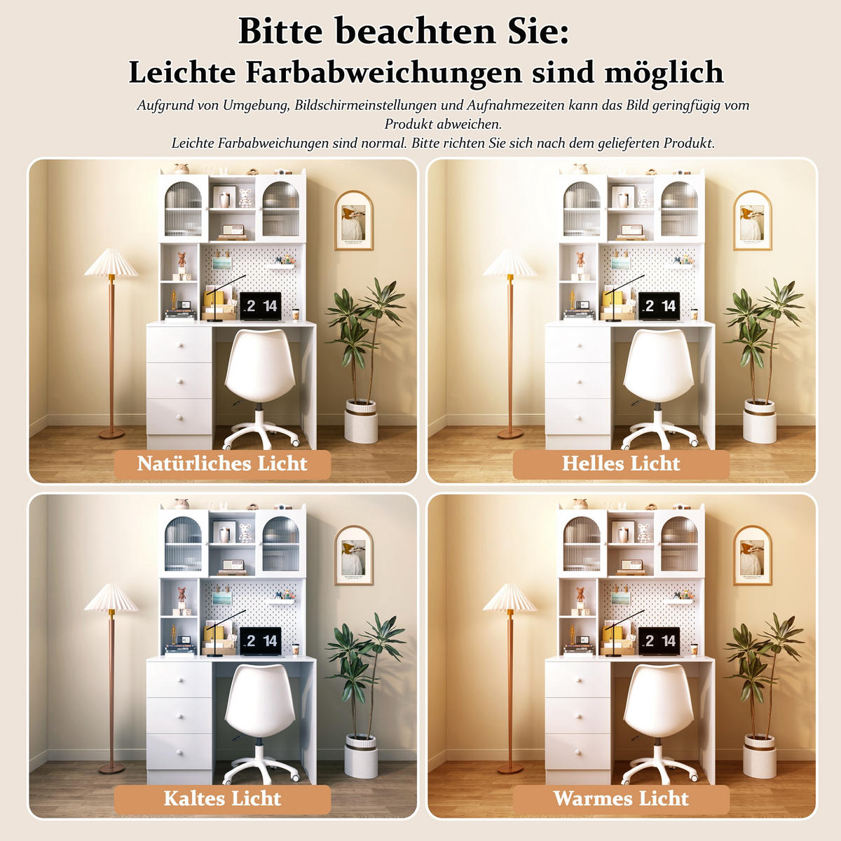 SCHREIBTISCH mit integriertem Schrank und Pinnwand 100x55x180 cm - Weiß, Holzwerkstoff (55/100/180cm) - Gisaae