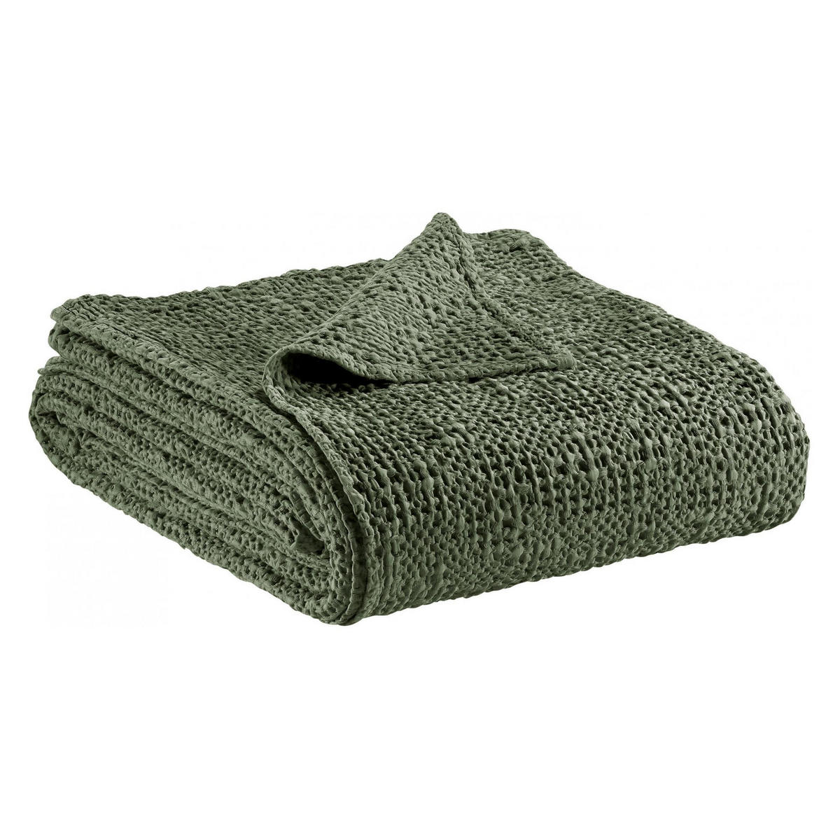 ÜBERWURF Tana olivgrün 240 x 260 cm - Olivgrün, Textil (240/260cm) - Vivaraise