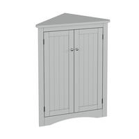 ECKSCHRANK In Grau 90 cm mit 2 Türen & 3 Ebenen - Grau, Holzwerkstoff (61/90/34cm) - Urban Meuble
