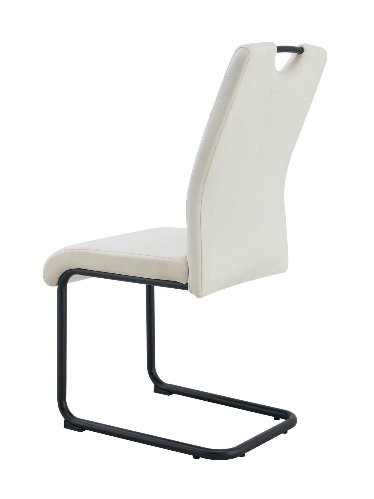 SCHWINGER-STUHL 2er Set Lyon Stühle in Creme - gemütliches Design - B/H/T: 43x98x61 cm - Creme, Textil (61/98/43cm)